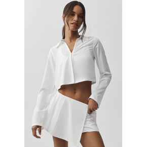 Alo Yoga Cropped Unmatched Long Sleeve - White in Kuwait