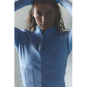 Alo Yoga Airbrush Corset Full Zip Jacket - Light Provence Blue in Kuwait