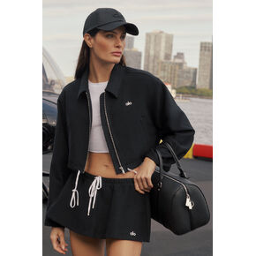 Alo Yoga Cropped Fan Favorite Full Zip Jacket - Black in Kuwait