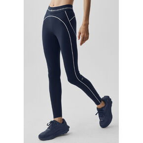 Alo Yoga Airbrush عالي الخصر 7/8 Heart Throb Leggings - كحلي/أبيض in Kuwait