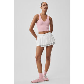 Alo Yoga Double Or Nothing Tennis Skirt - White in Kuwait