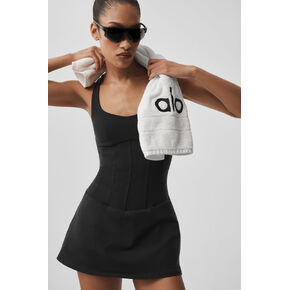 Alo Yoga Airbrush Sparks Fly Corset Tennis Dress - Black in Kuwait