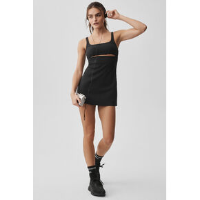 Alo Yoga Slice Tennis Dress - Black in Kuwait