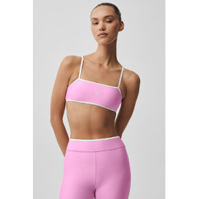 حمالة صدر Alo Yoga Airlift Charger - كاندي هارت وردي/أبيض in Kuwait