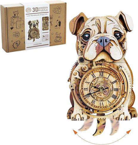 ألغاز Kosmickiss 3D الخشبية للبالغين ، ومجموعات النماذج الميكانيكية Beagle ، ولغز ساعة الحائط DIY ، ديكور المنزل الهدايا الإبداعية للرجال والنساء ، حرفة الخشب البندول ، الهدايا لعشاق الكلاب in Saudi Arabia