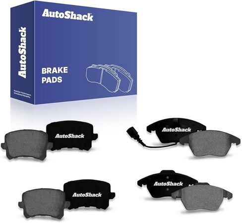 مجموعة وسادات الفرامل الأمامية والخلفية من السيراميك من AutoShack بديلة لـ 2012-2017 Volkswagen Tiguan 2017-2018 Volkswagen Tiguan Limited 8-PC in Saudi Arabia