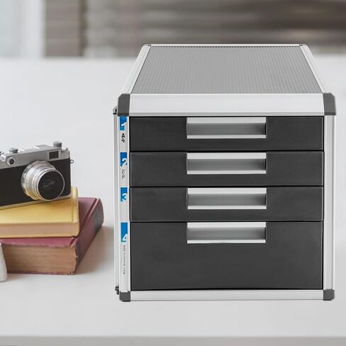 Desktop Drawer Organizer, 7 Drawer Office Storage Filing Cabinet File Cabinet with Lock and Label bar for Homes, Offices, Schools (7 Drawers) in Saudi Arabia