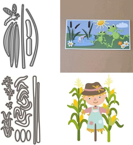 Patchwork Mushrooms Metal Cutting Dies for Card Making, Paper Embossing Die Cuts Kit Templates Supplies, Photo Frame Album DIY Scrapbooking Stencils Sets in Saudi Arabia