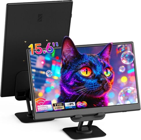 Portable Monitor with Stand 10.5" Ultra Slim Mini 16:10 FHD, 178° Wide View,1500:1,100% sRGB Eye-Care, USB-C & HDMI Secondary Monitor for Raspberry Pi/Switch/PS4/PS5/Phone in Saudi Arabia