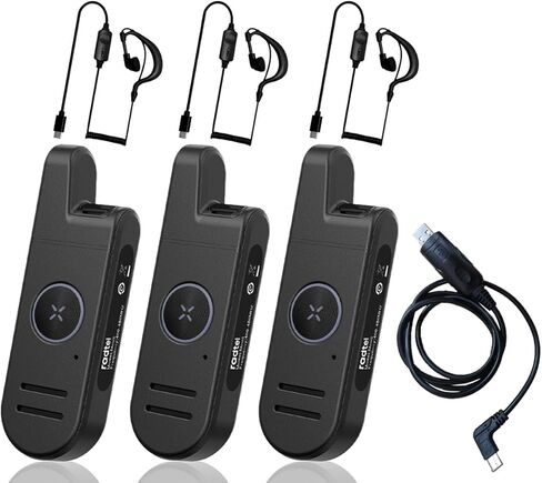 Radtel RT13 Super Mini Walkie Talkie Rechargeable, VOX Handsfree,Two Way Radio FRS Business Radio for Restaurants Hair Salons Hotels (3 Pack) in Saudi Arabia