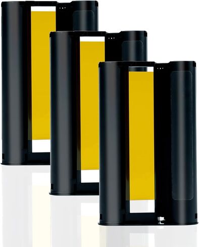 اللون متوافق مع طابعة صور Liene Amber M100/M200/M110/M210 4 بوصة × 6 بوصة، 2 خراطيش حبر قابلة لإعادة التعبئة، طباعة 80 ورقة صورة، فقط لـ DHP512/DHP513/DHP514/DHP515، صبغ التسامي (بدون ورق) in Kuwait
