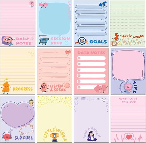 ممرضة هدية الملاحظات اللزجة - 12 PCS Nurse Notepads لاصق مضحكة للقيام بقائمة هدايا تقدير المذكرة ل NP مساعد التمريض الطالب الطب الطالب لوازم المكاتب المنزلية 4x3 بوصة in Kuwait