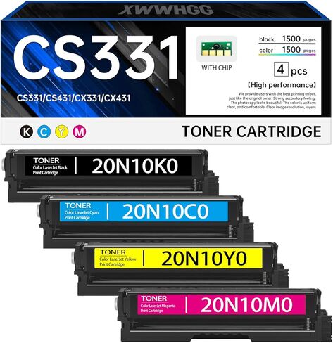 CS331 20N10K0 خرطوشة الحبر الأسود متوافق مع Lexmark CS331 الحبر من أجل CS331 ، CS431 ، CX331 ، CX431 الطابعات (1 أسود ، مع رقاقة) in Kuwait