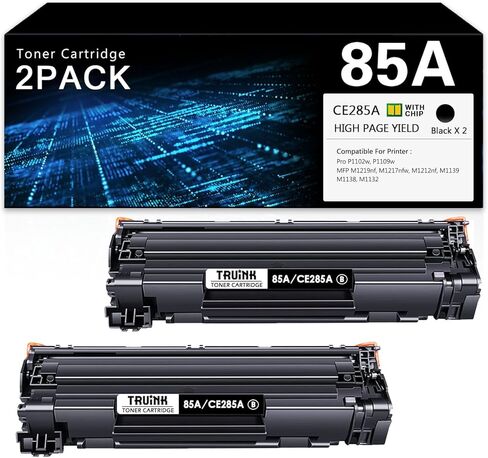 85A Toner Cartridge 1-Pack Replace for HP 85A | CE285A الحبر متوافق مع HP PRO P1109W P1102W M1219NF M1217NFW M1212NF M1139 M1138 M1132 PRINTER INK. (1 أسود) in Kuwait