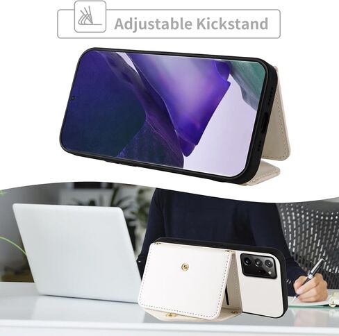 Wallet Case for Samsung Galaxy Note 20 Ultra 5G with Wrist Strap Shoulder Strap, Credit Card Holder Stand Phone Cover for Note20 Plus Notes 20Ultra Note20+ U + 20+ Twenty Not S20 Women Purple in Saudi Arabia