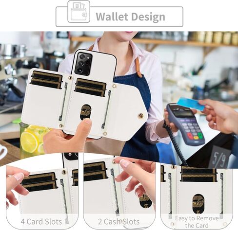 Wallet Case for Samsung Galaxy Note 20 Ultra 5G with Wrist Strap Shoulder Strap, Credit Card Holder Stand Phone Cover for Note20 Plus Notes 20Ultra Note20+ U + 20+ Twenty Not S20 Women Purple in Saudi Arabia