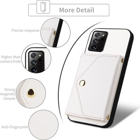 Wallet Case for Samsung Galaxy Note 20 Ultra 5G with Wrist Strap Shoulder Strap, Credit Card Holder Stand Phone Cover for Note20 Plus Notes 20Ultra Note20+ U + 20+ Twenty Not S20 Women Purple in Saudi Arabia