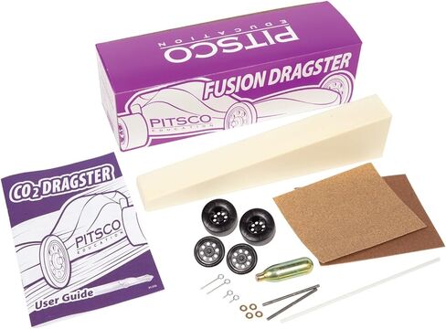 Pitsco Education Basswood CO2 Dragster Kit, Single, Complies with CTSO Competition Specifications, STEM Education, Grades 6-12 in Saudi Arabia