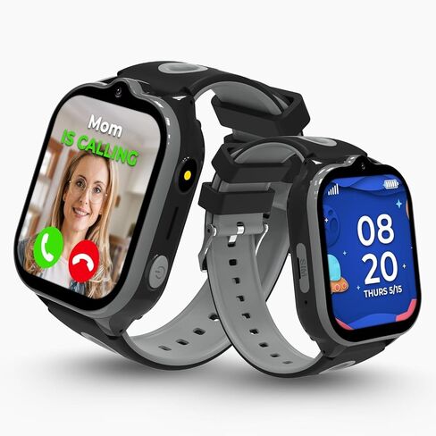 Smart Watch – Best Kid-Safe Phone Watch, Precision Real-Time GPS Tracking, Calls, Texts, Activity Tracking, School Mode, Parental Controls, SOS Button & Safety Alerts, Geo-Fence Zones (Pink) in Saudi Arabia