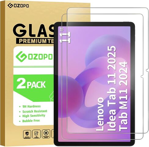 [عبوة من قطعتين واقي شاشة لجهاز Lenovo Tab M11 مقاس 11 بوصة 2024، [مقاوم للخدش] [خالٍ من الفقاعات] طبقة شاشة من الزجاج المقوى in Saudi Arabia