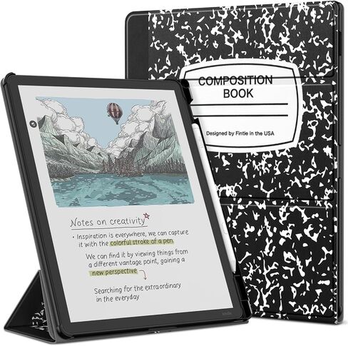 حافظة Fintie ثلاثية الطي لجهاز Kindle Scribe الجيل الثالث 2025 مقاس 11 بوصة - [حامل قلم مدمج] غطاء حامل بزاويتي عرض مع خاصية النوم/الاستيقاظ التلقائي لقارئ Kindle Scribe Colorsoft الإلكتروني لعام 2025، رمادي in Kuwait