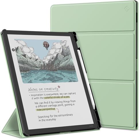 حافظة Fintie ثلاثية الطي لجهاز Kindle Scribe الجيل الثالث 2025 مقاس 11 بوصة - [حامل قلم مدمج] غطاء حامل بزاويتي عرض مع خاصية النوم/الاستيقاظ التلقائي لقارئ Kindle Scribe Colorsoft الإلكتروني لعام 2025، رمادي in Kuwait