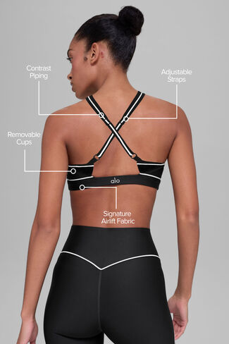 حمالة صدر يوجا ايرليفت هافن من ألو - أسود/أبيض in Kuwait