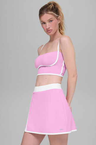 حمالة صدر مبسطة من Alo Yoga Airbrush - قلب كاندي وردي/أبيض in Kuwait