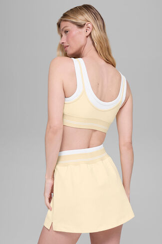 Alo Yoga Airbrush Better Together Bra - Candlelight Yellow/White in Saudi Arabia