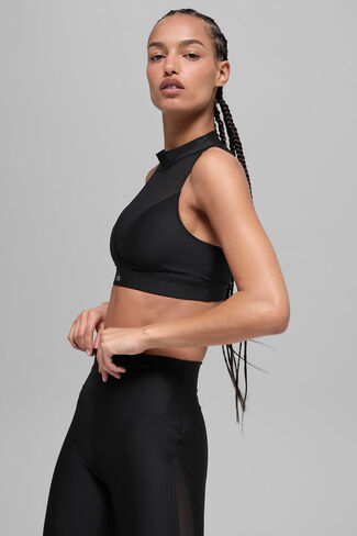 حمالة صدر Alo Yoga Airlift Mesh Infatuation - أسود in Kuwait