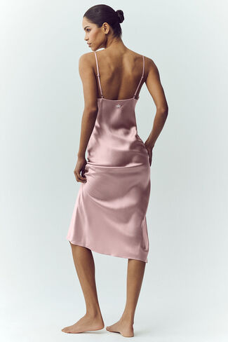 Alo Yoga Silk Luminous Slip Dress - Pink Champagne in Saudi Arabia