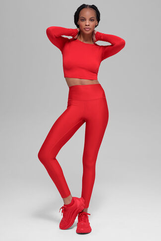 Alo Yoga 7/8 High-Waist Airlift Legging - Bright Red in Saudi Arabia