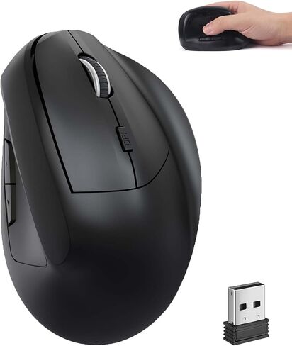 Ergonomic Mouse, Bluetooth Wireless Vertical Mouse,Rechargeable Silent Click,1600DPI, Comfortable Grip,for Office Home Use, PC Laptop Tablet Computer Mac Desktop Notebook -Reduce Wrist Pain(Blue) in Kuwait