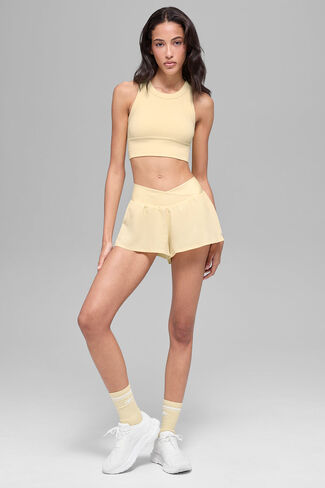 Alo Yoga V-Cute Running Short - Candlelight Yellow in Saudi Arabia