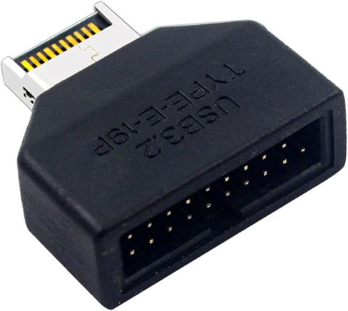 WLGQ USB 2.0 رأس 9-Pin إلى محول مزدوج المنفذ، موزع USB داخلي، مقترن مع قطعتين من كابلات تمديد 9-pin إلى 19 pin، أسود in Kuwait