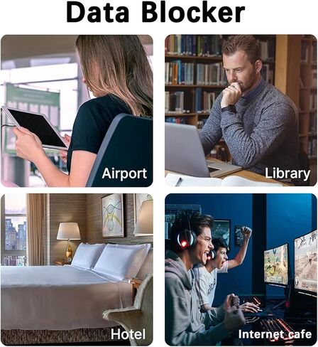 Duttek USB Data Blocker & USB C Data Blocker (4-Style), Type A & Type C Data Blocker Only for Charge, Protect Against Juice Jacking, Refuse Hacking Provide Safe Charging Blue in Saudi Arabia