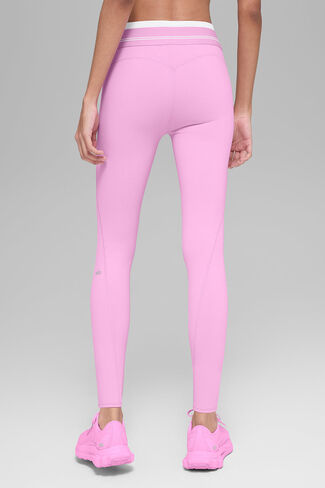 Alo Yoga Airbrush High-Waist 7/8 Better Together Legging - Candy Heart Pink/White in Saudi Arabia