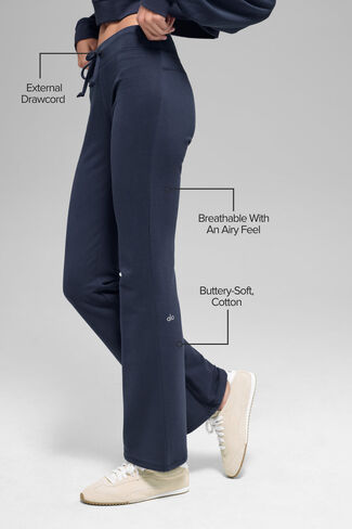 Alo Yoga Sway Bootcut Sweatpant - Navy in Saudi Arabia