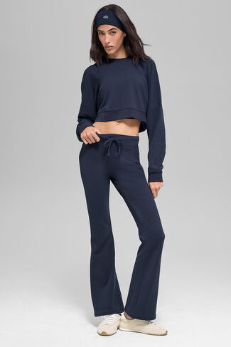 Alo Yoga Sway Bootcut Sweatpant - Navy in Saudi Arabia