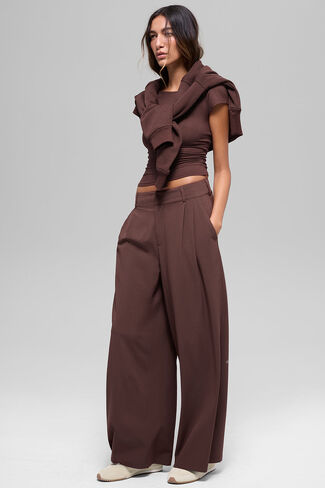 Alo Yoga High-Waist Dreamscape Trouser (Regular) - Brownstone in Saudi Arabia