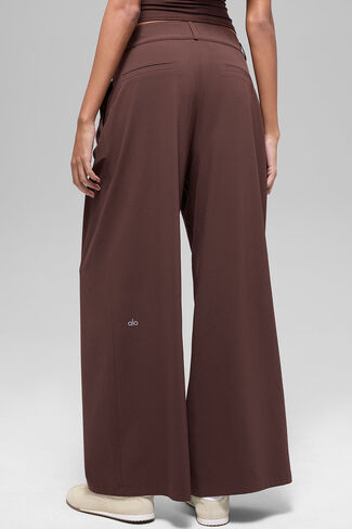 Alo Yoga High-Waist Dreamscape Trouser (Regular) - Brownstone in Saudi Arabia