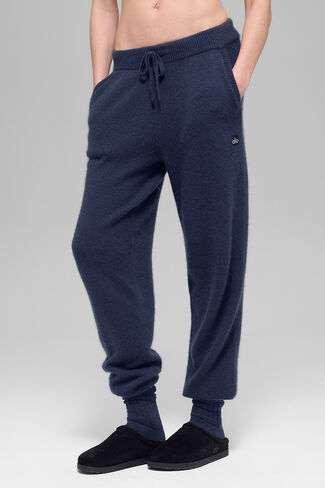 Alo Yoga Wool Cashmere High-Waist New Class Jogger - Navy in Saudi Arabia