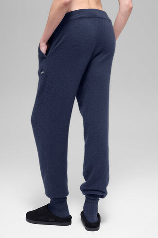 Alo Yoga Wool Cashmere High-Waist New Class Jogger - Navy in Saudi Arabia