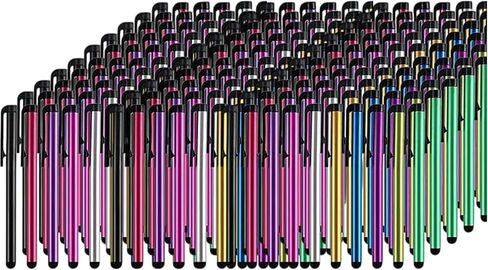 قلم TCD 300 Pack Stylus Pen لأجهزة iPad، قلم رقمي عالي الدقة ذو سعة عالمية كبيرة - متوافق مع iPhone، والكمبيوتر اللوحي، والكمبيوتر المحمول الذي يعمل باللمس - أقلام سوداء ذات طرف مطاطي لجميع أجهزة شاشة اللمس in Kuwait
