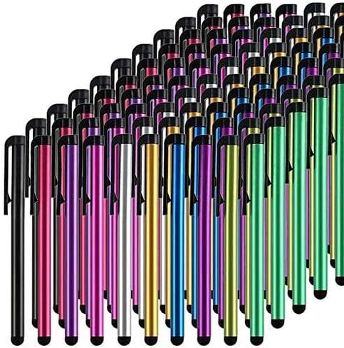 قلم TCD 300 Pack Stylus Pen لأجهزة iPad، قلم رقمي عالي الدقة ذو سعة عالمية كبيرة - متوافق مع iPhone، والكمبيوتر اللوحي، والكمبيوتر المحمول الذي يعمل باللمس - أقلام سوداء ذات طرف مطاطي لجميع أجهزة شاشة اللمس in Kuwait