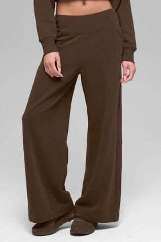 Alo Yoga Serenity Wide Leg Sweatpant - Espresso in Saudi Arabia