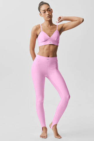 Alo Yoga Airlift High-Waist Love Language Stirrup Legging - Candy Heart Pink in Saudi Arabia