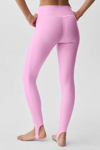Alo Yoga Airlift High-Waist Love Language Stirrup Legging - Candy Heart Pink in Saudi Arabia