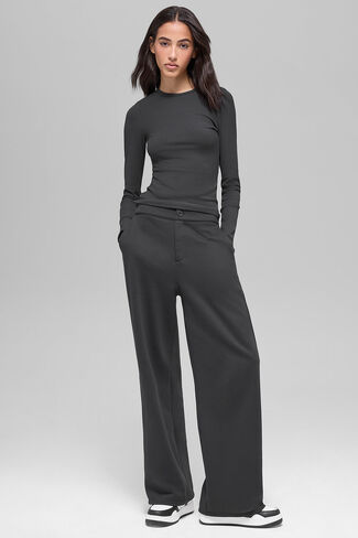 Alo Yoga High-Waist Sweatpant Trouser - Anthracite in Saudi Arabia