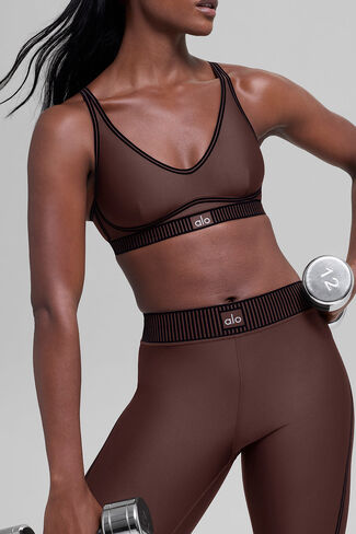 Alo Yoga Airlift High-Waist 7/8 Line Up Legging - Brownstone in Saudi Arabia
